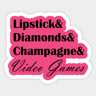 Lipstick & Video Games Sticker